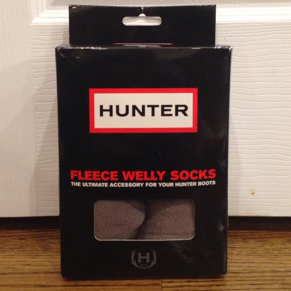 New grey fleece welly socks for Hunter rain boots
