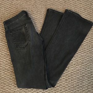 Grey Flare Leg A-Pocket Seven Jeans