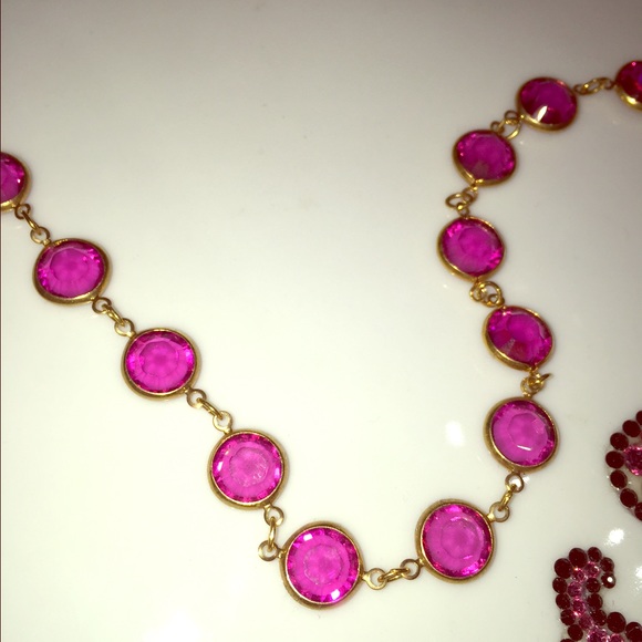 ❌SOLD❌ @gliston Long Pink Swarovski necklace