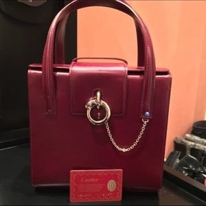 Vintage Cartier Panthere Patent Handbag