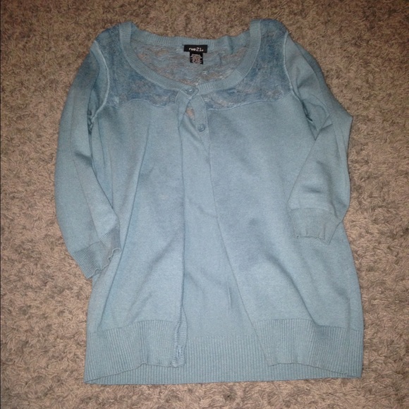 Cardigan with lace detail