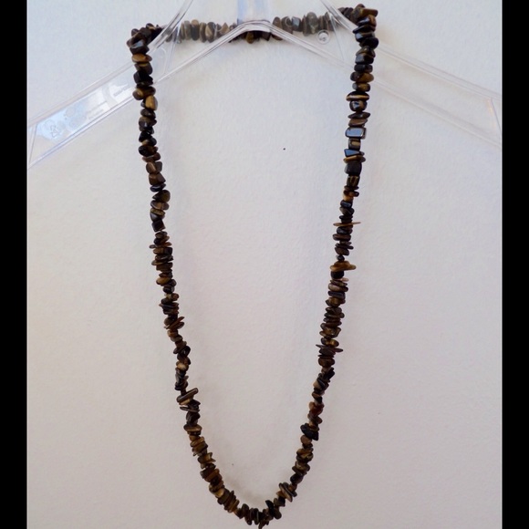 TIGER'S EYE Chips Necklace - Picture 1 of 3