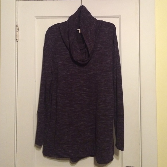 Purple and white long turtle neck sweater. XXL.