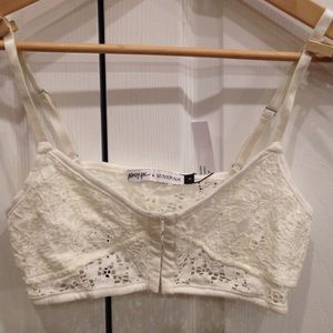 Brand new Nasty Gal X MINKPINK white lace bralette