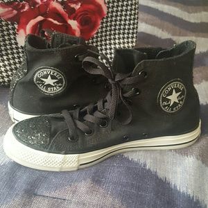 Black Glitter Converse! Limited edition!!
