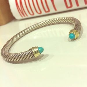 David Yurman Classic Band Gold and Turquoise