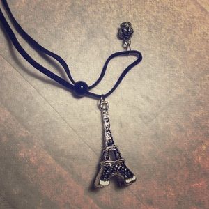 Long Paris Eiffel tower necklace