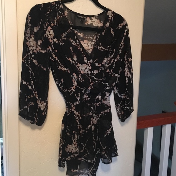 Sheer black blouse