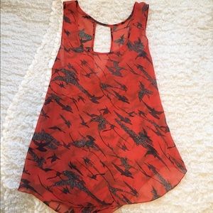 Tank top with open back