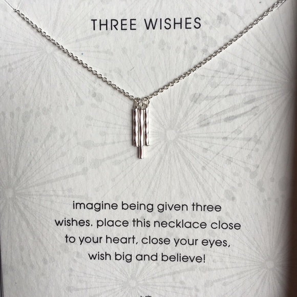 LAST ONE! Three Wishes Necklace in Sterling Silver - Picture 2 of 4