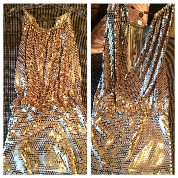 Gold Sequin Dress