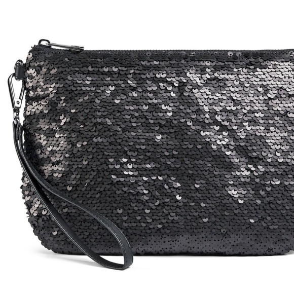 NWT Black Sequin Clutch - Picture 3 of 6