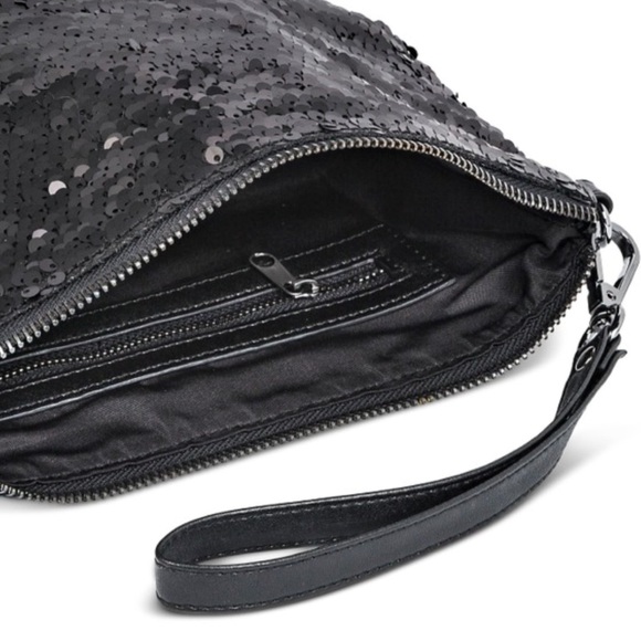 NWT Black Sequin Clutch - Picture 4 of 6