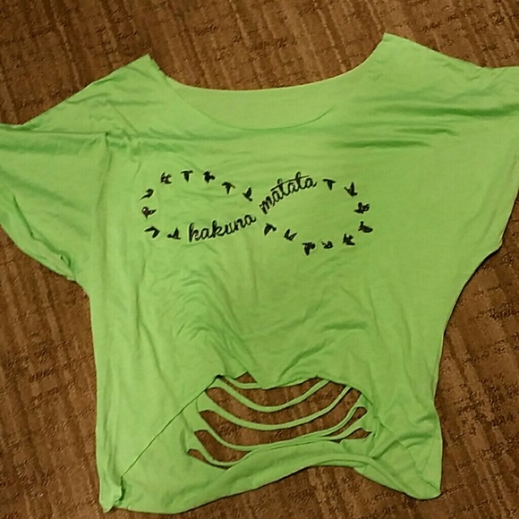 Slashed back crop top