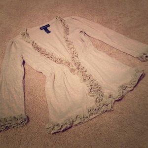 Beige ruffle sweater