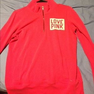 VS PINK pink quarter zip