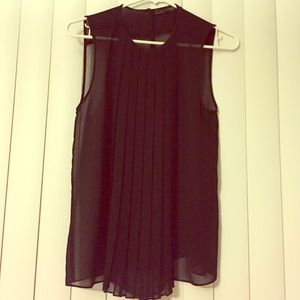 Sheer Zara sleeveless blouse