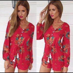 Gorgeous Red Playsuit