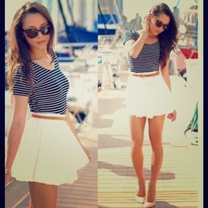 Embroidered White AE Skirt