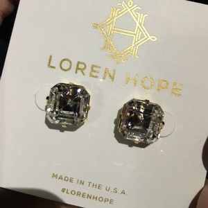 NWT Loren Hope Sophia Studs (Earrings) in Crystal