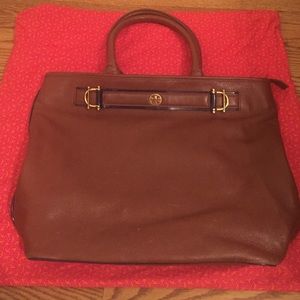 Tory Burch Brown Horsebit Bag