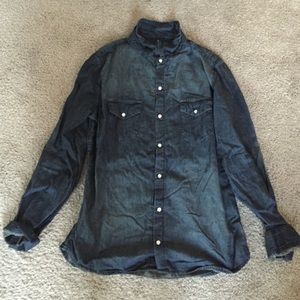NWT LF Stores CarMar Dark Wash Button Down Top