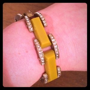 J. Crew Yellow Rhinestone Bracelet
