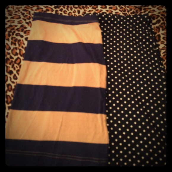 Mini skirt bundle -- polka dot//2 color stripes