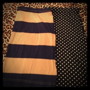 Mini skirt bundle -- polka dot//2 color stripes