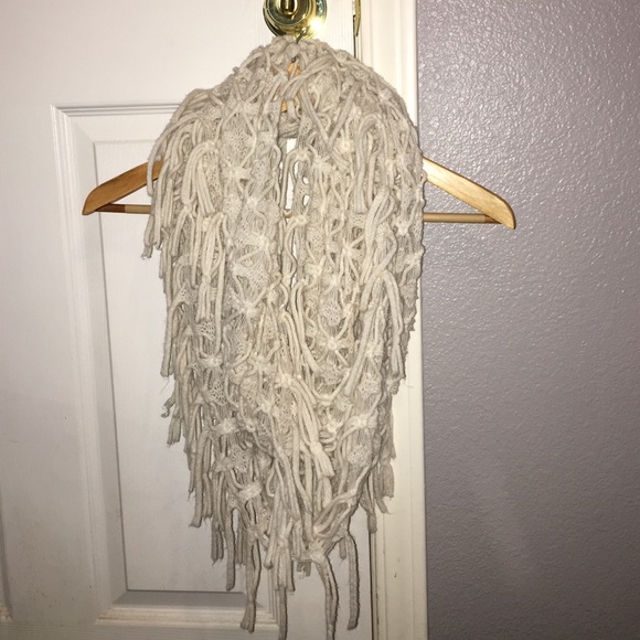 White fringe scarf!