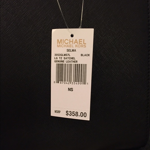 Michael kors black lg saffiano leather Selma NWT - Picture 3 of 3