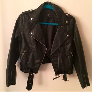 Black leather jacket