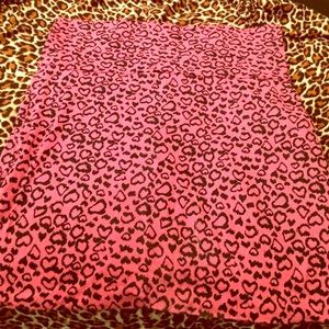 High-waist heart/cheetah skirt