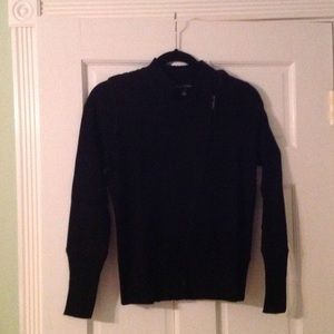 Black pull down zipper sweater