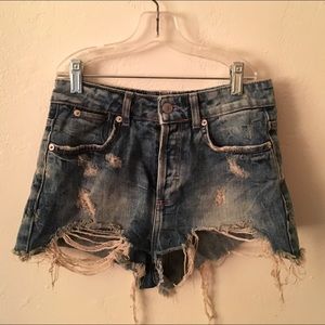 Topshop high waisted shorts