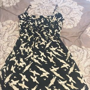 Black and cream mini dress