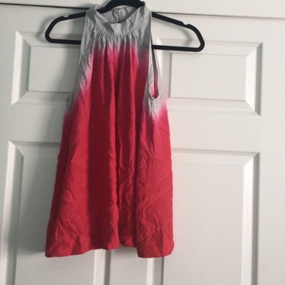 Ombré sleeveless silk top