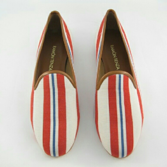 Ramon Tenza Taylor Loafer Flats Striped - Picture 2 of 5