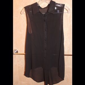 Lovely Black Sheer Blouse