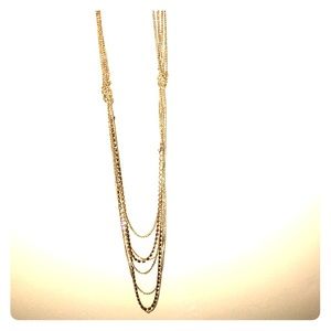Layered gold necklace