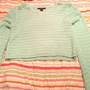 Mint cropped sweater