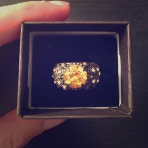 Sorrelli Orange Cocktail Ring