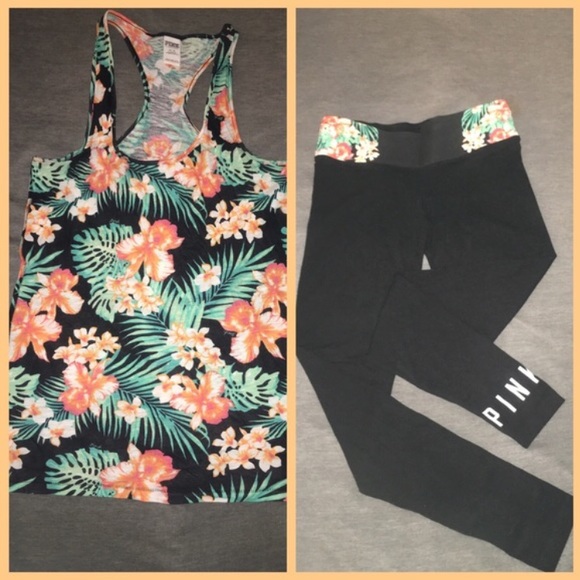 🎉 VS PINK 2 Pcs Set🎉 Medium Top / XS Leggings🎉