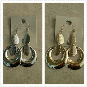 New Silver /Gold Tone Leaf Earrings
