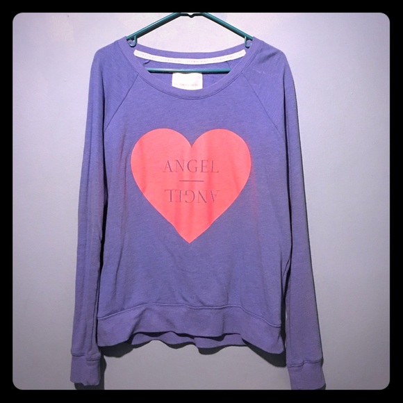 Blue/coral Victoria's Secret Crew Sweatshirt