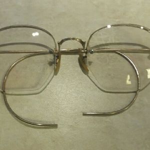 Vintage- Classy gold, rimless glasses