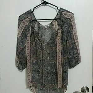 Chiffon see through  blouse /semi new wore once