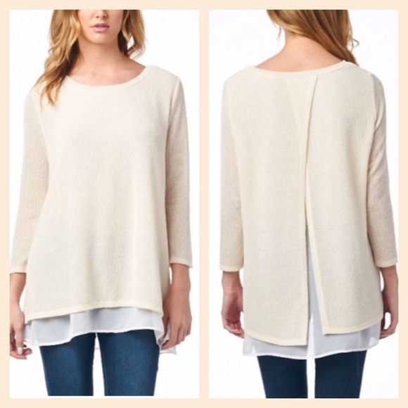 Knit Top with Chiffon
