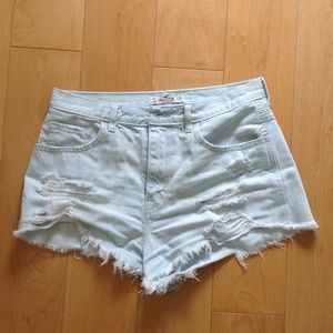 Hollister high waisted distressed shorts
