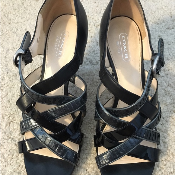 Coach Black/Silver High Heels